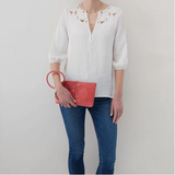 Hobo Sable Wristlet- Rose