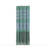 Tall Candles - Green Stripe