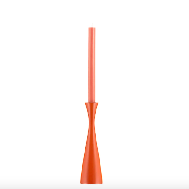 Tall Candle Holder - Orange