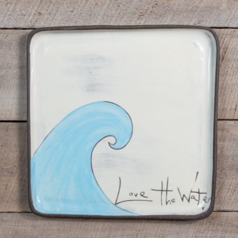 Love The Water - Large Square Plate
