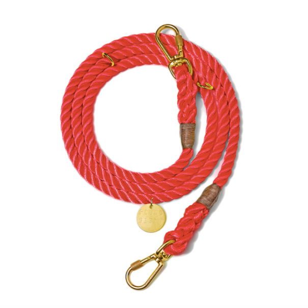 Nylon Rope Dog Leash - Red