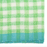 Gingham Dish Towel - Aqua & Lime